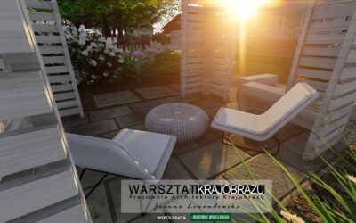 Romantyczny ogród przy willi