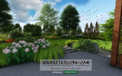 Ogród z dużą ilością traw